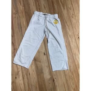 Cocoa Authentic Vintage EST 1898 Women's White Joggers Size Small Yellow Peace